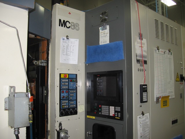 MAKINO MC86-A60, 5 AXIS, 50 TAPER, 60 ATC, 4,000 RPM, 25 HP, FANUC 11M, 24.8 X 24.8 TABLE AREA, 1985