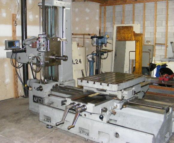 2.3" Ayce Model AC-60, 36" x 38" rotary table, 40 taper, 1200 rpm,  47" x 29.5" travels