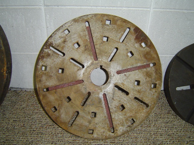 18"  FACE PLATE, 2" THICK, 2 3/8" CENTER BORE W/KEYWAY