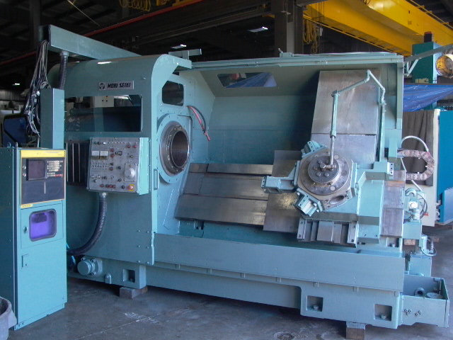 MORI SEIKI SL-8C, 14.5" SPINDLE BORE, FANUC 6TB, 6 POSITION TURRET,