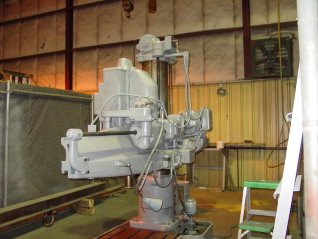 5' x 15", CINCINNATI BICKFORD SUPERSERVICE RADIAL ARM DRILL,15 HP, #5 MT, BOX TABLE