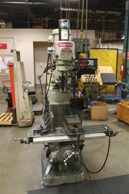 9" x 42" Bridgeport VS Series I, 2hp, 3 Axis DRO, Vice, Collets, Air Power Drawbar