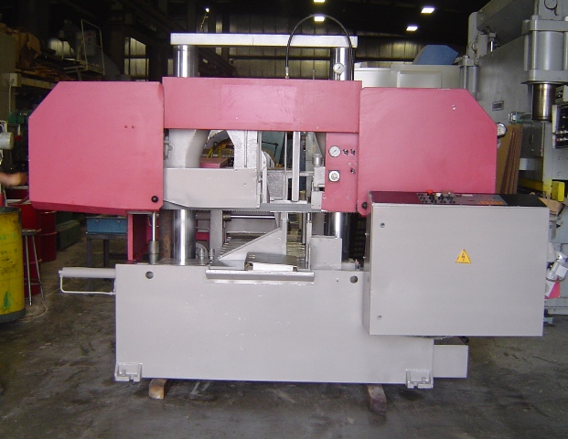 17" X 17" BEHRINGER HBP430A, AUTOMATIC, BUNDLE CUTTING, TWIN COLUMN, 2" BLADE, FEED CONVEYOR,