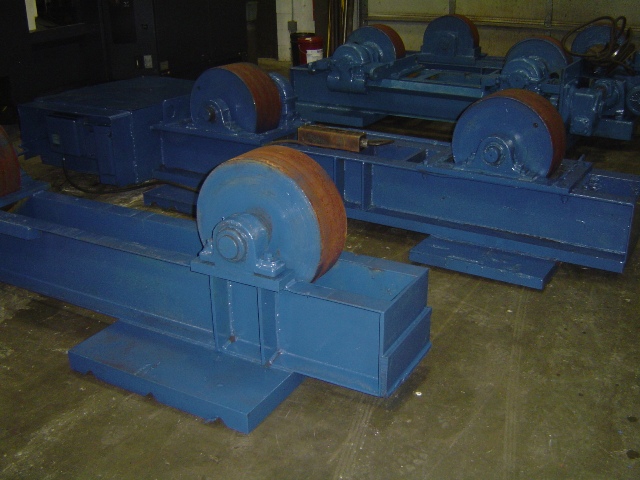 60,000LB STEEL TANK TURNING ROLLS, VARIABLE SPEED DRIVE, 24"-16' CAP.,  20" X 7" IDLERS & DRIVE WHEELS