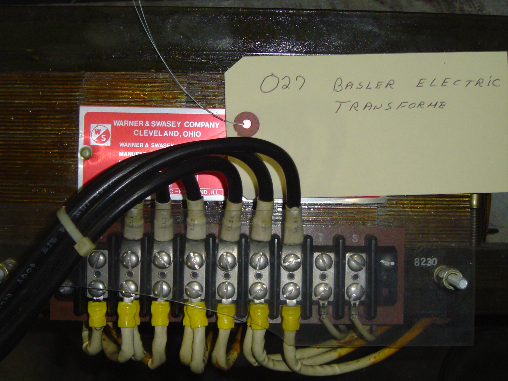 TRANSFORMER FOR WARNER AND SWASEY P/N 8934-5450
