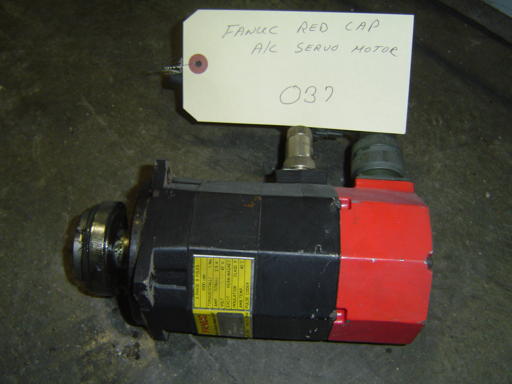 FANUC RED CAP AC SERVO MOTOR TYPE A06B-0521-B001