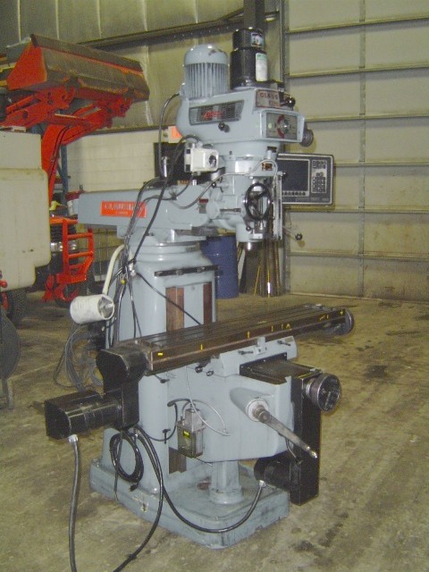 CLAUSING KONDIA FV1, PROTTRAK MX2,  9 X 48 TABLE, VARI SPEED, 3 HP, POWER DRAW BAR, 4000 RPM