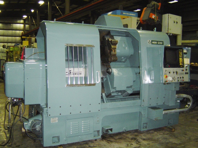 MORI SEIKI SL-5c., 24.4" SWING, 15.7" DIA., 43" CENTERS, 4.1" HOLE, FANUC 10T, TAILSTOCK, 20-2000 RPM
