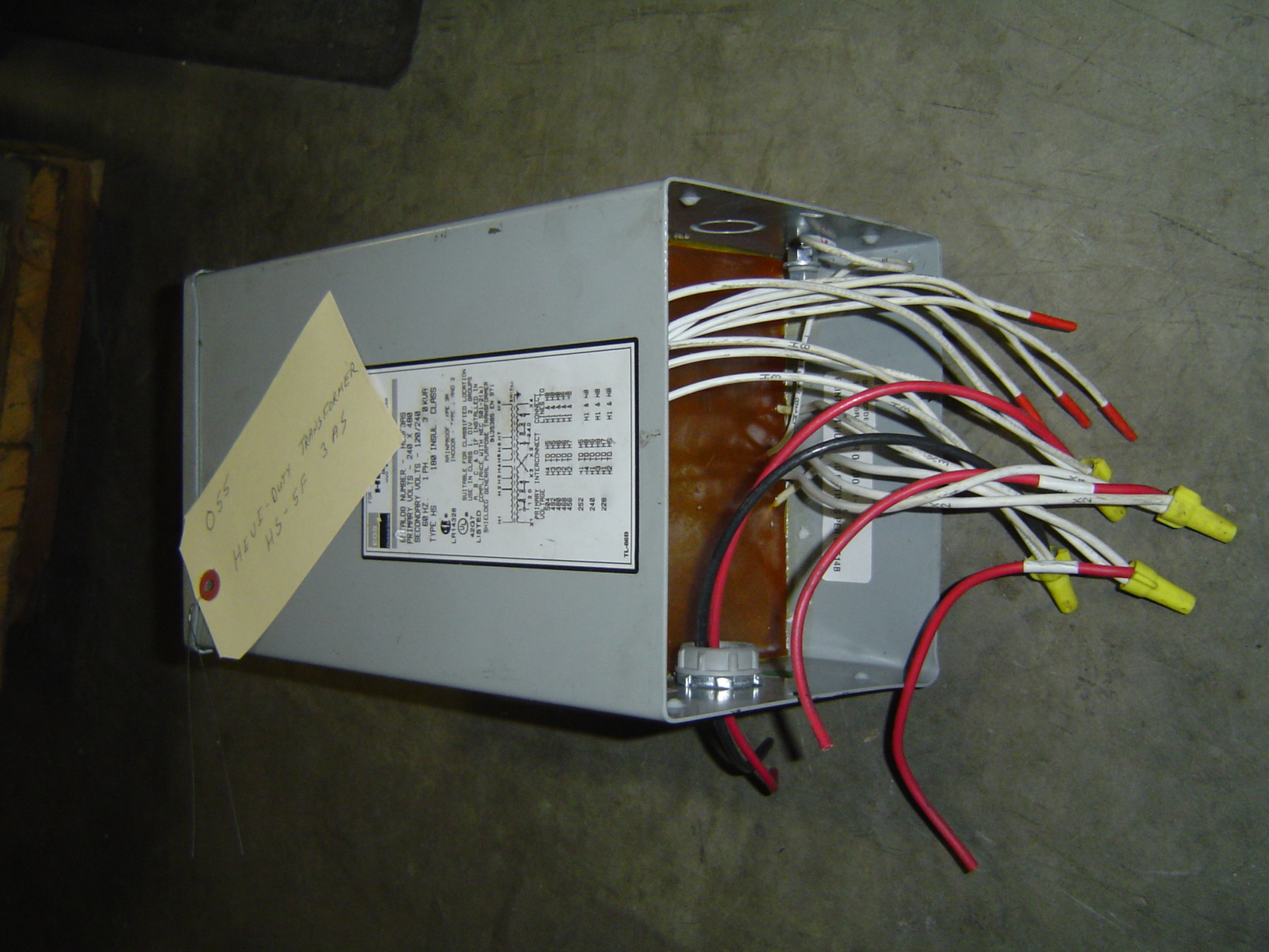 HEVI - DUTY TRANSFORMER, CATALOG NUMBER HS1F 1BS