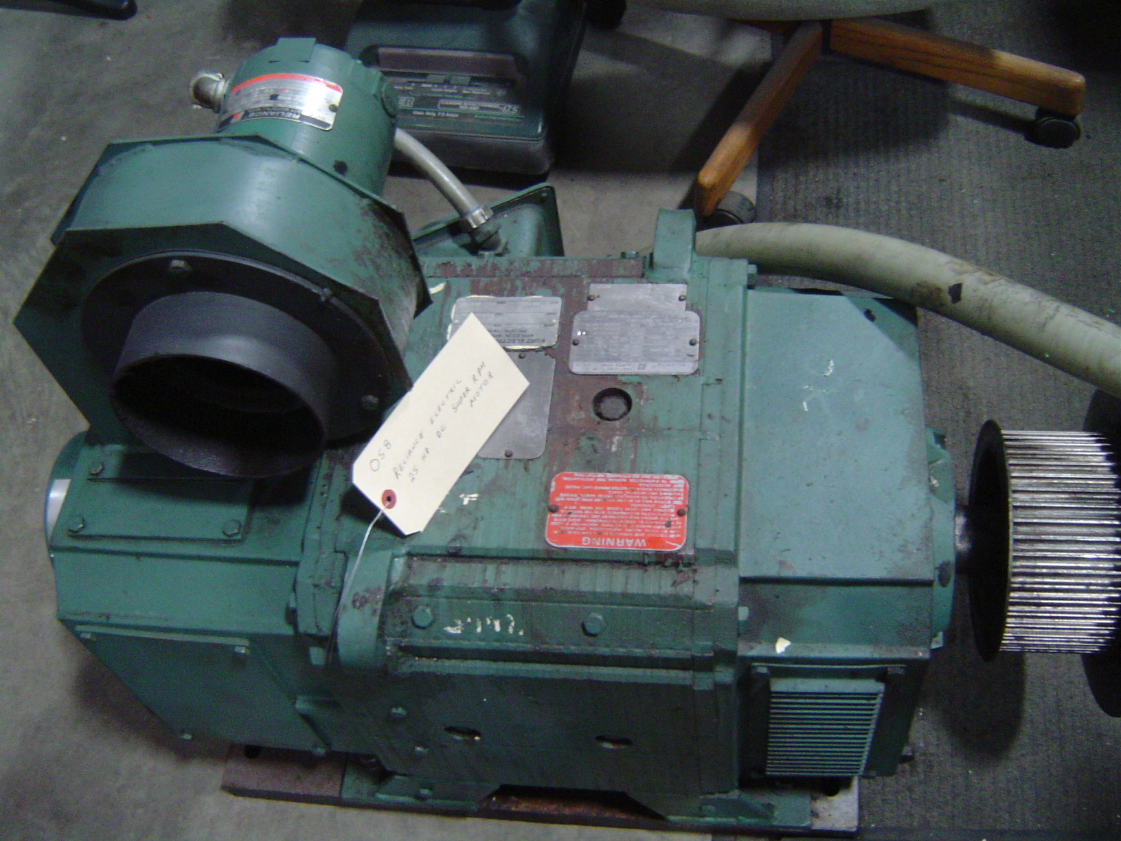 RELIANCE ELECTRIC SUPER RPM MOTOR, 25 HP DC