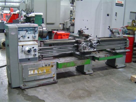 18" x 80" mazak 860 engine lathe, swing over bed 18", distance between centers 80", new 1970