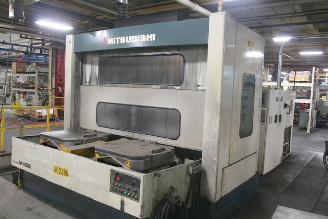 Mitsubishi MH-80E, 1999, 32" dual pallets, 49 x 39 x 33 travels, 6,000 rpm, thru spindle coolant, 1 degree index, Meldas 520 control