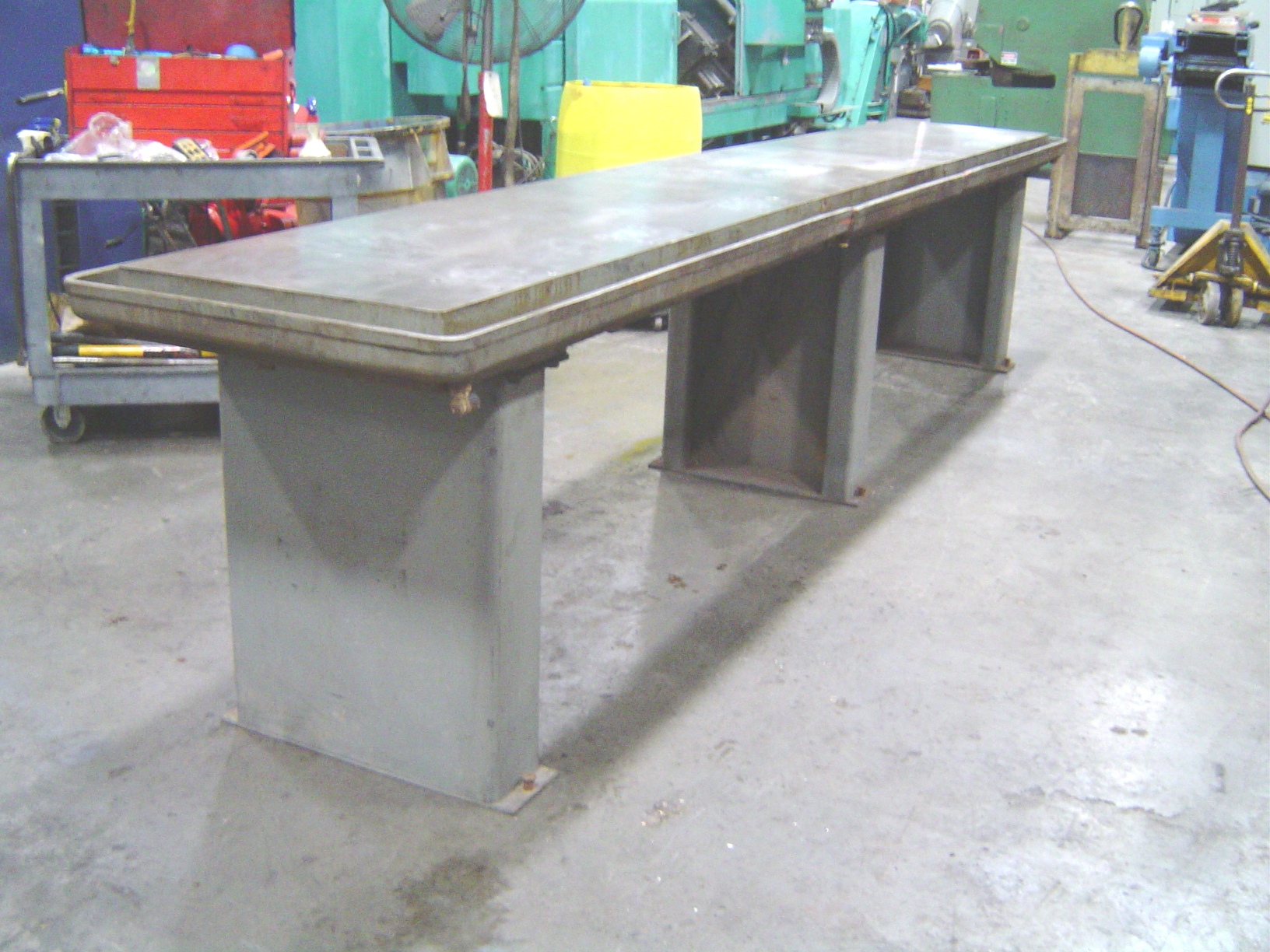 IRON WORK TABLE, 24" X 160"