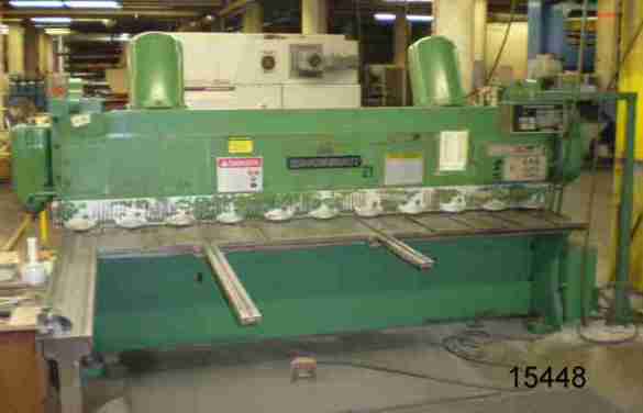 cincinnati mdl 2cc10, 1/4" x 10',  Mech, hydraulic hold downs, movable foot control, 2 front support arms, front operated 36" power backguage