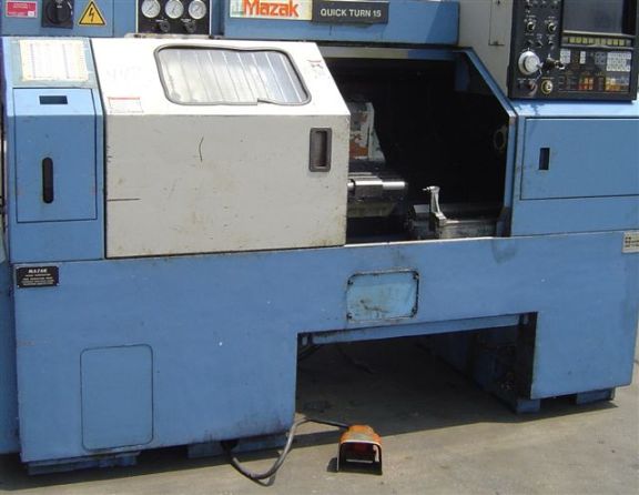 MAZAK QT-15, T-2, 17" SWING, 20" CC, 8 TURRET,10" CHUCK, 20HP, CHIP, '89