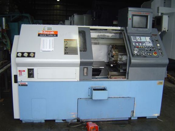 MAZAK QT-20, T-PLUS CONTROL, 17.32" SWING, 23" CC, 8" CHUCK, 12 TOOLS, '95