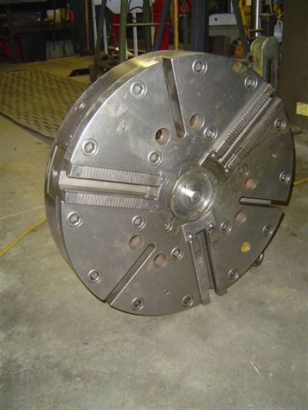 24" hydraulic Chuck, 3 jaw, A-15, 13" bolt circle, w/ actuator