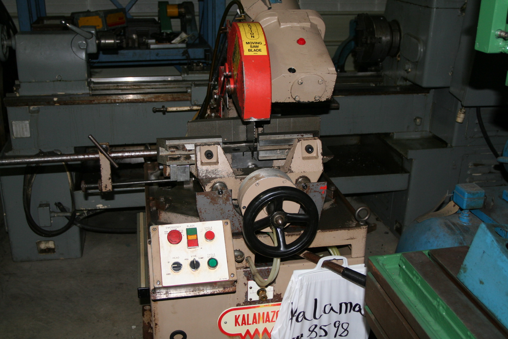 KALAMAZOO FS-350SA, SEMI AUTOMATIC, STEEL, 4.25" TUBE, 30/60 RPM, AIR VISE