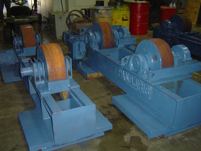 60,000LB STEEL TANK TURNING ROLLS, VARIABLE SPEED DRIVE, 24"-16' CAP., 20"  X 10" DRIVE ROLLS, 20" X 7" IDLERS