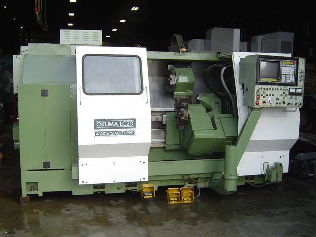 OKUMA LC-20/2S, OSP5000L, TWIN TURRETS, CHIP, 3000 RPM, 30 HP, 1987
