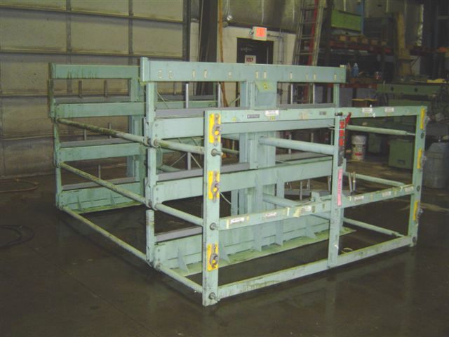 CRANK OUT RACK, 36" X 12' STEEL STORAGE RACK, OVERALL LENGTH 12', OVERALL WIDTH 78", 3 CRANK OUT SHELVES PER SIDE, 8400 LBS PER SHELF
