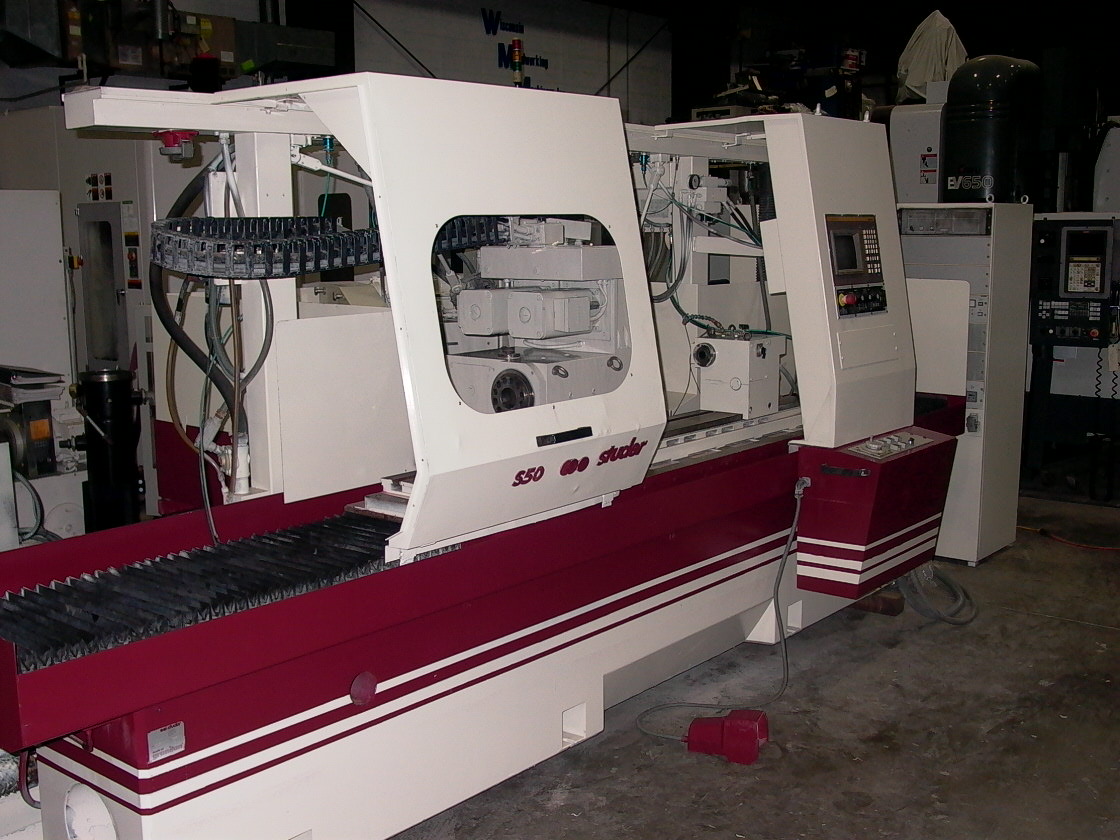 17" X 60" STUDER, S 50-4 UNIVERSAL,SIEMENS SINUMERIK 3G CNC CONTROL, LIVE/DEAD WORKHEADS, COOLANT/FILTRATION, 1988