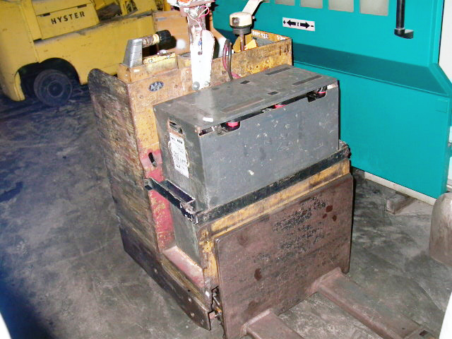 YALE TYPE E STAND UP FORKLIFT, 6000 LB CAPACITY, ELECTRIC, CHARGER, 36 " FORKS