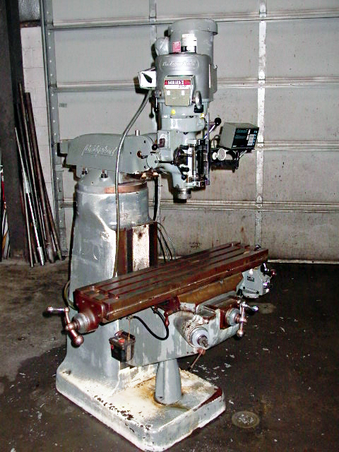 BRIDGEPORT SERIES 1, 9 X 42 TABLE, 2HP, VARY SPEED, POWER ON X, SONY D.R.O.