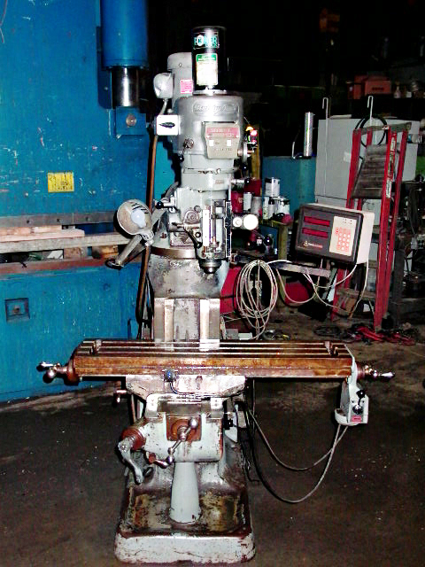 BRIDGEPORT SERIES 1, 9 X 42 TABLE, 2HP, VARI SPEED, POWER ON X, 2 AXIS D.R.O.