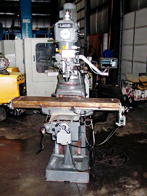 LAGUN VERTICAL MILL, FTV-2S-E, 11 X 54 TABLE, 3 HP, POWER ON X/Y AXIS, 2 AXIS D.R.O
