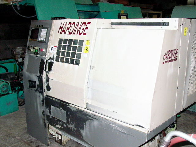 HARDINGE COBRA 42 , FANUC 21T CONTROL, BARFEED, CHIP CONVEYOR, TURRET