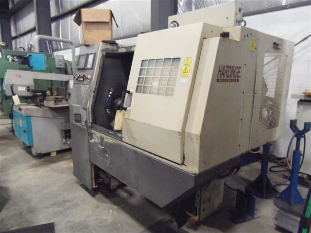HARDINGE COBRA 42 , FANUC 21T CONTROL, CHIP CONVEYOR, TURRET, CHUCKER, 1996
