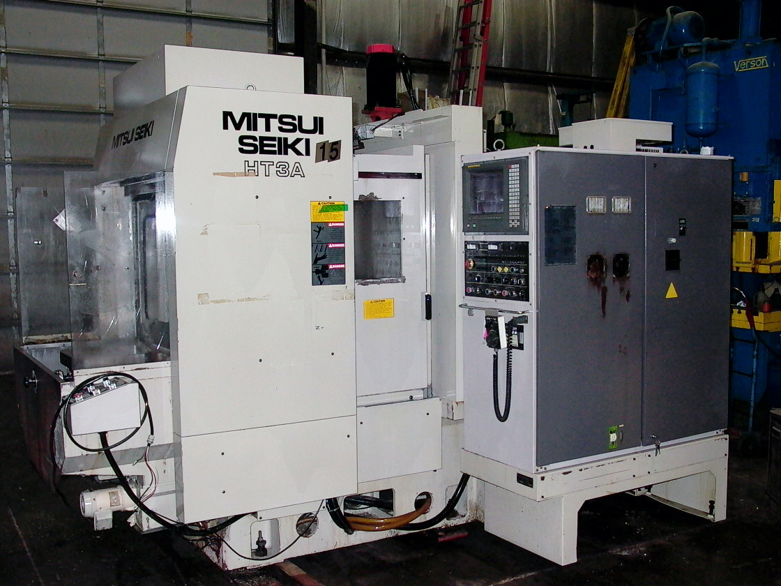 MITSUI SEIKI HT3A, CNC HORIZONTAL MACHINING CENTER, FANUC 15-M CONTROLS, FULL 4TH, 15.7" DUAL PALLET, 90 TOOLS, 1995