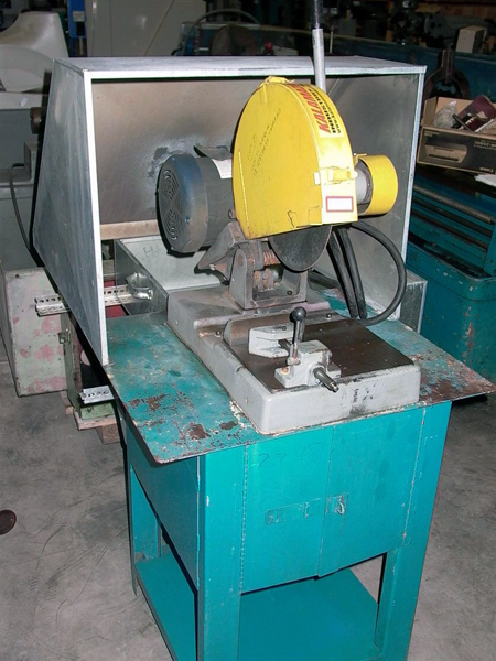 14" KALAMAZOO ABRASIVE SAW, 5 HP, 3510 RPM, LEESON MOTOR