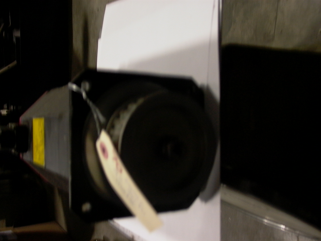 FANUC AC SERVO MOTOR, MODEL 5, 3PH, 8PLS, 2000 RPM, PULSE CODER, EXCIT PERM MAGNET, 31 LBS, 1989