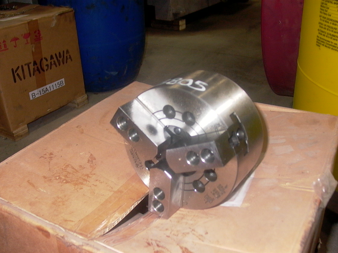 6.5" SAMCHULLY 3 JAW POWER CHUCK, UNUSED, MODEL HS-06, 6000 RPM, CAN REPLACE KITAGAWA B206