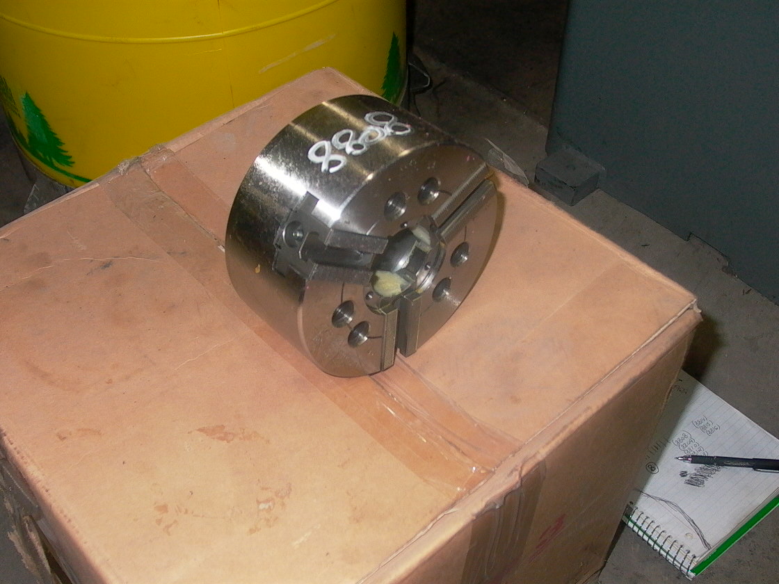 6.5" SEOAM 3 JAW POWER CHUCK, MODEL CAH-6, 6000 RPM, UNUSED