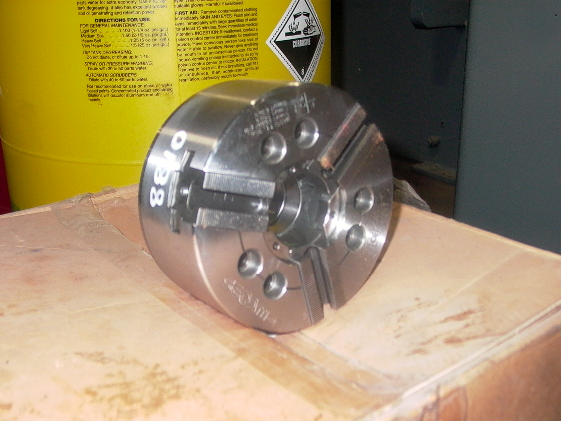 6.5" SEOAM 3 JAW POWER CHUCK, MODEL CAH-6, 6000 RPM, UNUSED