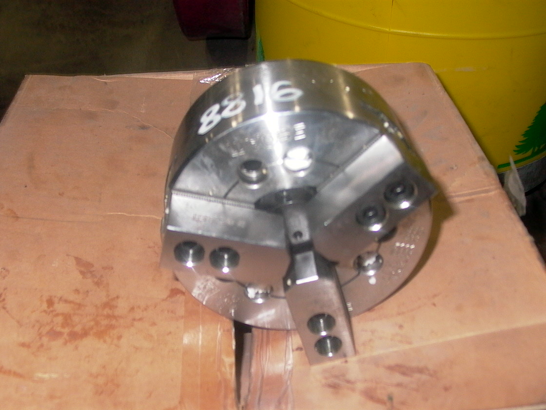 6.5" SEOAM 3 JAW POWER CHUCK, MODEL CAH-6, 6000 RPM, UNUSED