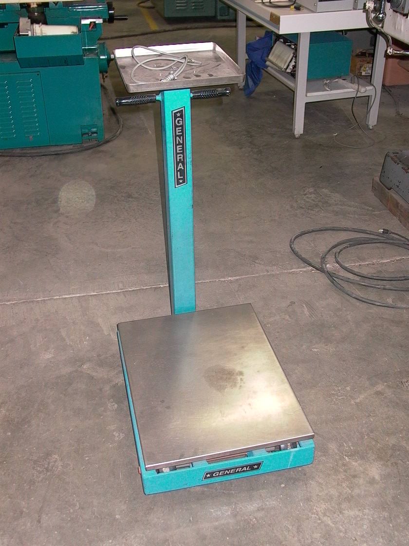 GENERAL ELECTRONIC SYSTEMS WEIGHTMASTER, 500 LB, 19" X 25" PLATFORM