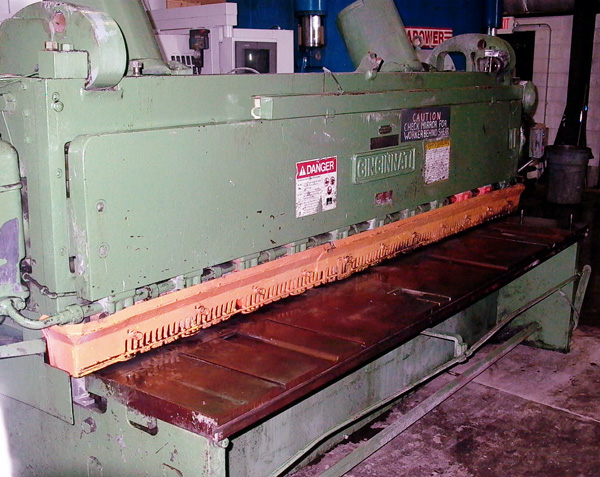 3/8" x 10' CINCINNATI, MDL 2510, MECHANICAL, 50 SPM, 10 HP, 36" FOBG,SQ. ARM