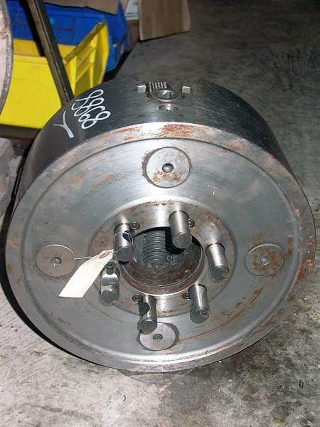 15 INCH CUSHMAN 4 JAW MANUAL CHUCK, 21-014-15-D06A, 4 INCH HOLE