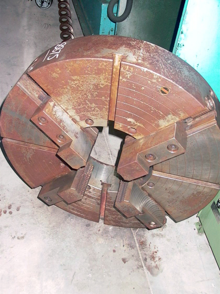 30 INCH 4-JAW NOBEL MANUAL CHUCK, 12 INCH HOLE