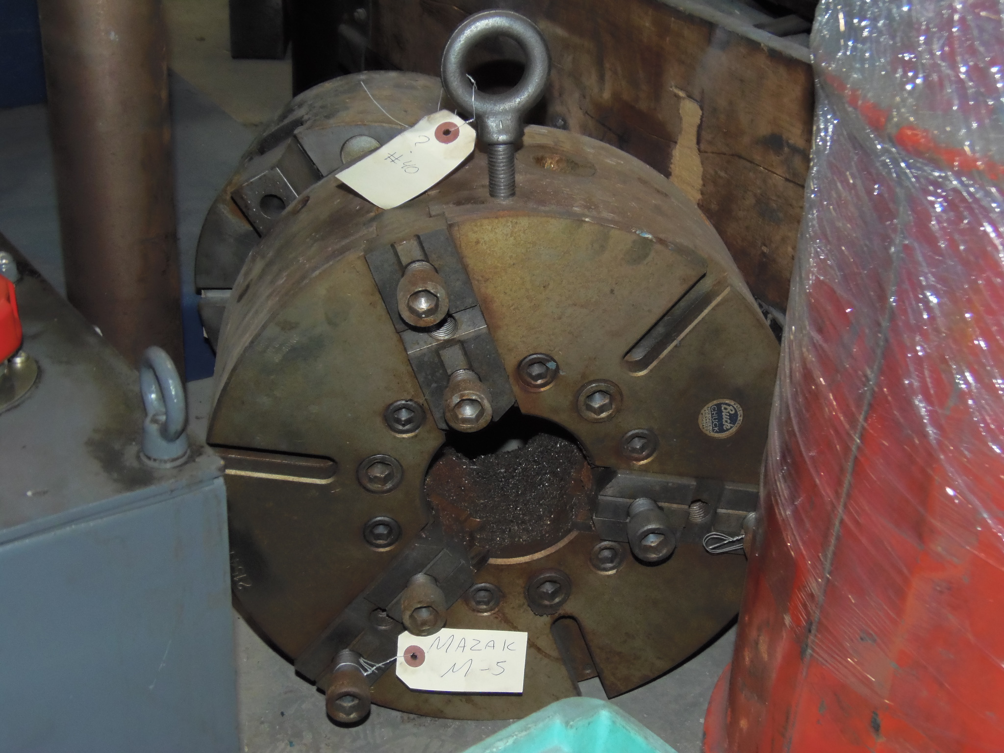 15 INCH BUCK 3 JAW CHUCK, CAME OFF OF MAZAK M-5
