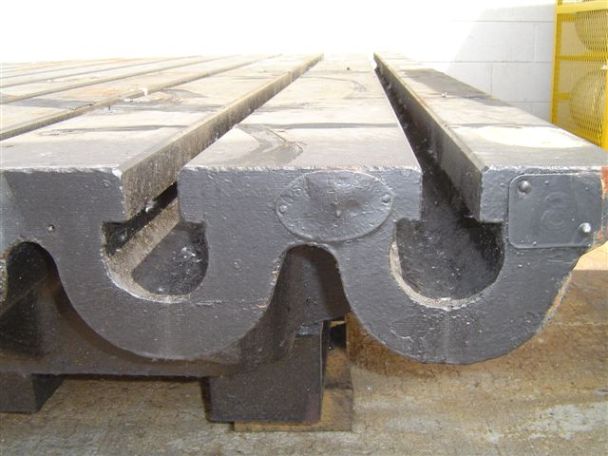 96" X 120" T SLOTTED TABLE, 12 T SLOTS, 8" ON CENTERS