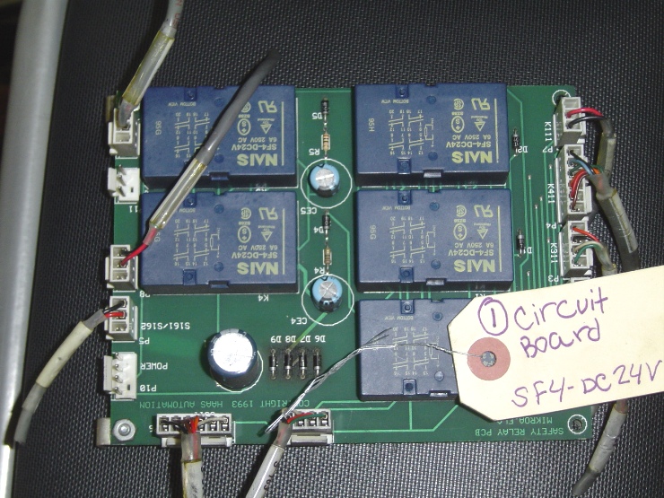 CIRCUIT BOARD FROM HAAS VF0, 6A 250V AC, SAFETY RELAY PCB