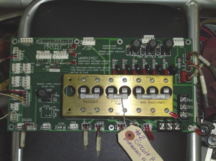 CIRCUIT BOARD FROM HAAS VF0, OVERVOLTAGE PROTECTION FUSE BOARD, POWER REV D