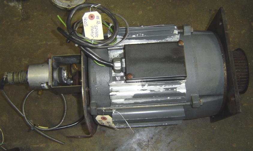SPINDLE MOTOR OFF OF HAAS VF0, 200/400 VOLTS, 1745 RPMS, 