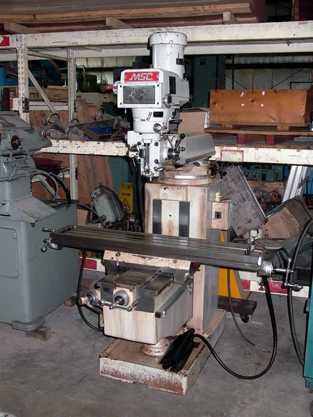 MSC VERTICAL MILL, 10 X 54 INCH TABLE, 3 HP, 60 - 4250 RPM