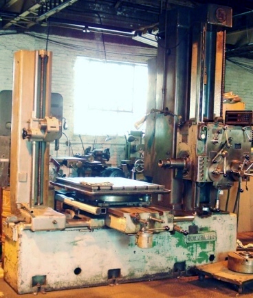 3" SCHARMANN BORING MILL, MODEL WB 75, 31 X 39 ROTARY TABLE, FACING HEAD, END SUPPORT, 37 X , 45 Y, 48 Z, 24 W TRAVELS,